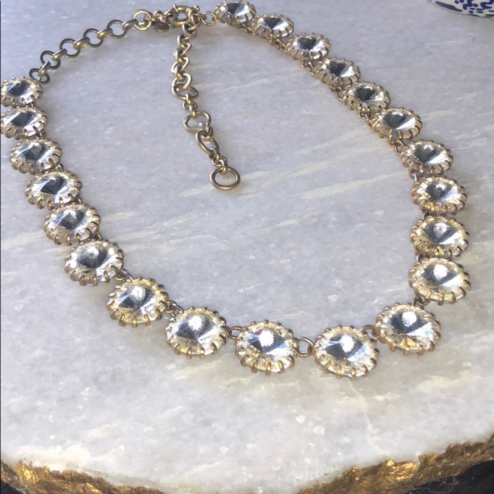 J. Crew Venus Flytrap Crystal Statement Necklace - image 4